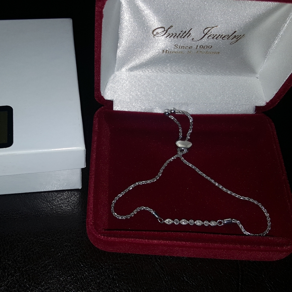 Adjustable Diamond Bracelet (Silver) - image 2